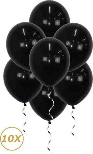 Foto: Zwarte helium ballonnen 2023 nye verjaardag versiering feest versiering ballon halloween zwart decoratie 10 stuks