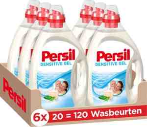 Foto: Persil sensitive gel   vloeibaar wasmiddel   baby en gevoelige huid   voordeelverpakking   6 x 20 wasbeurten