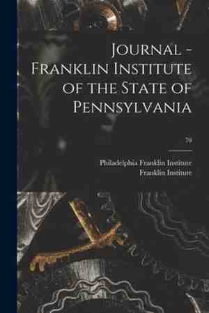 Foto: Journal franklin institute of the state of pennsylvania 70