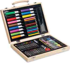 Foto: Tekendoos   tekenset koffer   kleurkoffer voor kinderen   kleurdoos   schilder set   hobbybox   schoencadeautjes sinterklaas