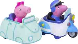 Foto: Peppa pig mini buggies kleine auto set van 2 figuurtjes in voertuig