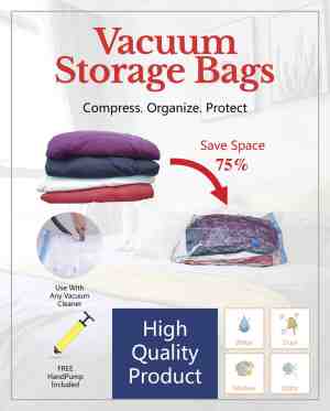 Foto: Vacu m opbergzakken vacuum storage bags opbergtassen vacu mzakken inclusief handpomp transparant 60x80cm 2stuks 80x120cm 2stuks 