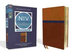 Foto: Niv study bible fully revised edition  niv study bible fully revised edition study deeply  believe wholeheartedly  personal size leathersoft brownblue red letter comfort print