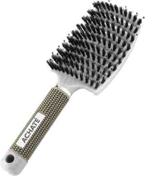 Foto: Achat anti klit haarborstel   curved   vernieuwde kwaliteit   detangle brush   wit