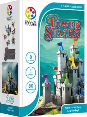 Foto: Smartgames tower stacks 3 d puzzelspel voor 1 speler 80 uitdagingen