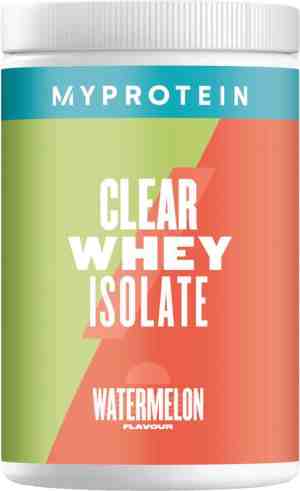 Foto: Clear whey isolate   502g   20 servings   watermeloen smaak   verfrissende protene shake   myprotein