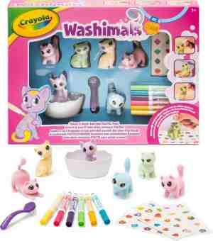Foto: Crayola   washimals pets   activiteitenset met stickers in pastelkleuren kleur en badder dieren spel en cadeau voor kinderen vanaf 3 jaar