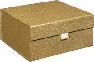 Foto: Gift box glitter goud geschenkdoos cadeaudoos 21 dinner verjaardag formaat 25x25x12cm 20 stuks 