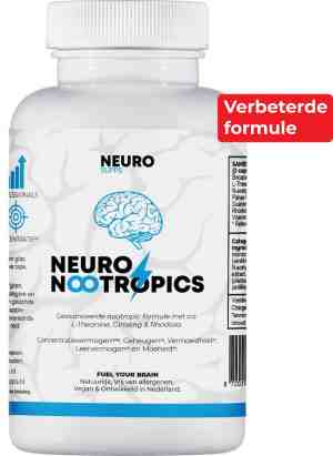 Foto: Natuurlijk concentratie supplement natuurlijke nootropics l theanine l tyrosine bacopa monnieri rhodiola rosea concentratie pillen focus geheugen creativiteit neuro supps