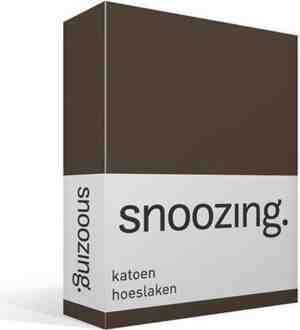 Foto: Snoozing katoen hoeslaken tweepersoons 150x200 cm bruin