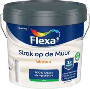 Foto: Flexa strak op de muur   muurverf   mengcollectie   100 krokus   5 liter