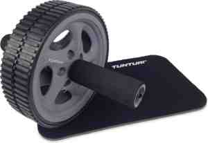 Foto: Tunturi dubbele ab roller   ab wheel   buikspiertrainer   buikspierwiel   met kniemat   incl  gratis fitness app