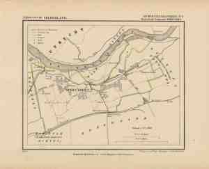 Foto: Historische kaart plattegrond van gemeente kesteren opheusden in gelderland uit 1867 door kuyper kaartcadeau com
