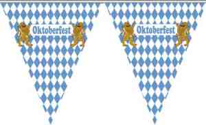 Foto: Oktoberfest vlaggenlijnen oktoberfest 5 meter   bierfeest feestartikelen   versiering decoratie vlaggetjesslingers