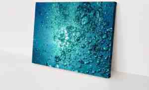 Foto: Water bubbels 60 x 40 cm canvasdoek voor buiten schilderij outdoor tuindoek