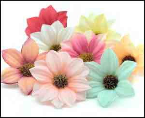 Foto: Kunstbloemen mix nep bloemen decoratie diameter  6 cm 15 stuks