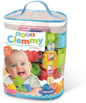Foto: Clementoni soft clemmy   stapelblokken   baby blokken   24 zachte speelblokken   6 36 maanden