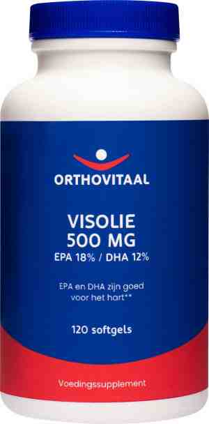 Foto: Orthovitaal visolie 500 mg epa 18 dha 12 120 softgels vetzuren voedingssupplement