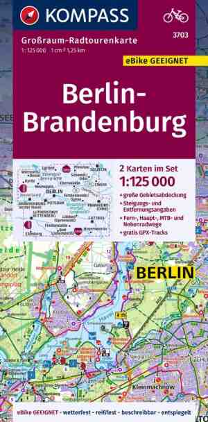 Foto: Kompass groraum radtourenkarte 3703 berlin brandenburg fietsroutekaart 1 125 000