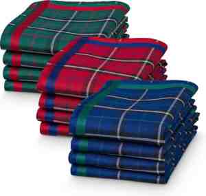 Foto: Jemidi dameszakdoeken 100 katoen 30 x cm in verschillende kleuren set van 12 herbruikbare zakdoeken voor volwassenen