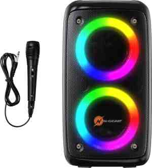 Foto: N gear lgp 23m   draadloze bluetooth party speaker   karaoke set   1 microfoon   discoverlichting