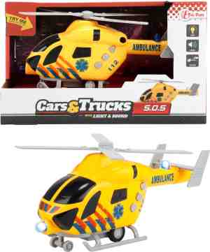 Foto: Toi toys traumahelikopter ambulance frictie met licht en geluid