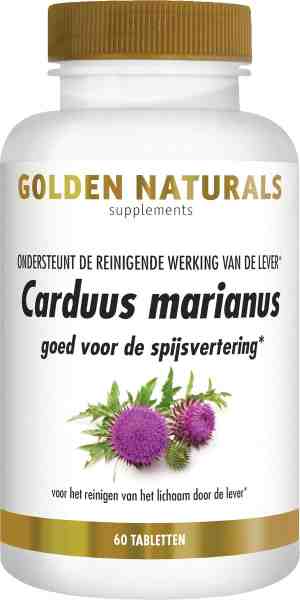 Foto: Golden naturals carduus marianus 60 veganistische tabletten 