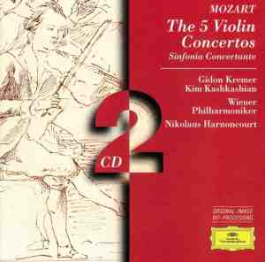 Foto: Gidon kremer wiener philharmoniker nikolaus harn   mozart  the 5 violin concertos sinfonia concertan 2 cd
