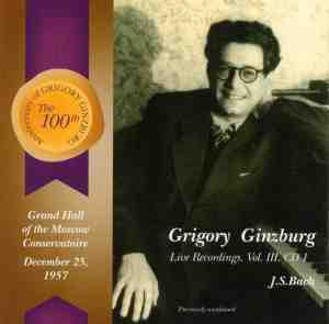 Foto: Grigor ginzburg live recordings vol  3 cd 1