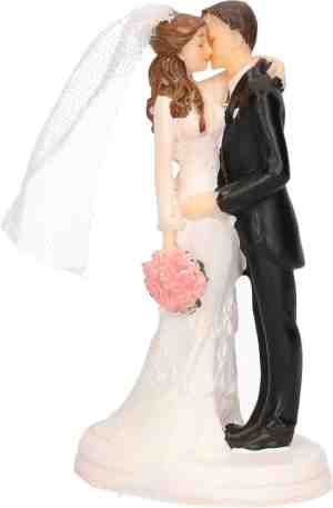Foto: Bruidstaartdecoratie   14 cm   bruiloft taarttopper figuurtjes