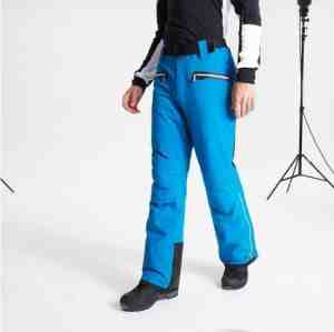 Foto: Dare2b stand out black label waterdichte gesoleerde skibroek voor heren ademende outdoorbroek petrolblauw