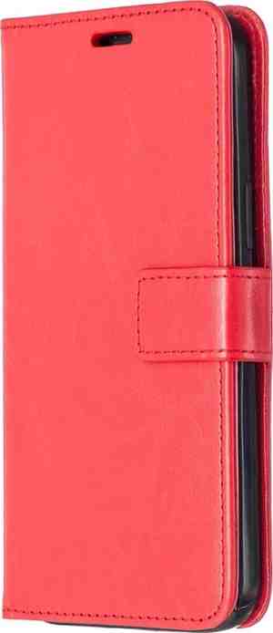 Foto: Mobigear wallet telefoonhoesje geschikt voor apple iphone 12 pro max hoesje bookcase portemonnee   rood