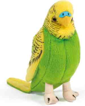 Foto: Pluche groene grasparkiet knuffel 14 cm   parkiet vogel huisdieren knuffels   speelgoed