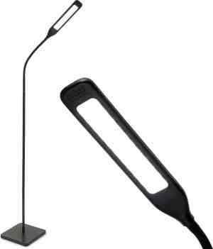 Foto: Auronic staande lamp led vloerlamp geschikt voor woonkamer dimbaar zwart