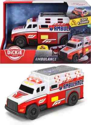 Foto: Dickie toys ambulance 15 cm licht en geluid speelgoedvoertuig
