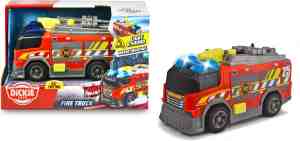 Foto: Dickie toys brandweerwagen 15cm licht en geluid speelgoedvoertuig