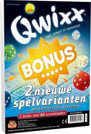 Foto: White goblin games   qwixx bonus dobbelspel   2 nieuwe spelvarianten met 80 scorebladen