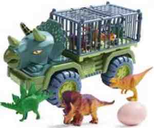 Foto: Kiddel xl dinosaurus auto truck met kooi inclusief dinosaurussen   dinosaurus speelgoed kinderen   kinderspeelgoed dino zomer buitenspeelgoed 3 jaar 4 jaar cadeau