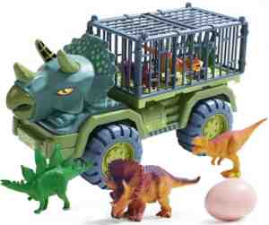 Foto: Kiddel xl dinosaurus auto truck met kooi inclusief dinosaurussen speelgoed kinderen kinderspeelgoed dino zomer buitenspeelgoed 3 jaar 4 cadeau
