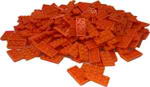 Foto: 100 bouwstenen 2x4 plate oranje compatibel met lego classic keuze uit vele kleuren smallbricks
