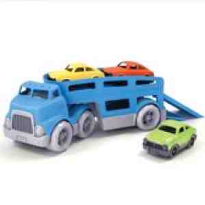 Foto: Green toys vrachtwagen met 3 autos