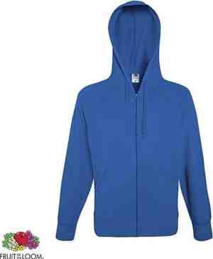 Foto: Fruit of the loom hoodie vest met rits lichtgewicht maat xxl kleur royal
