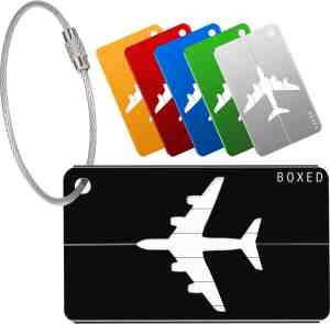 Foto: Boxed bagagelabel aluminium 6 stuks kofferlabel voor koffers kofferlabels bagagelabels reisaccessoires meerdere kleuren