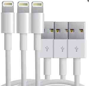 Foto: 3 stuks iphone kabel usb naar lightning geschikt voor apple oplader oplaadkabel cadeau kado 1 meter