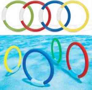 Foto: Duikringen set   duik ringen   ringen voor het zwembad   duikspeeltjes   set 4 stuks