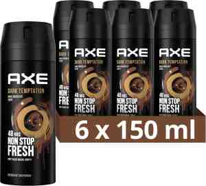 Foto: Axe dark temptation deodorant bodyspray 6 x 150 ml voordeelverpakking
