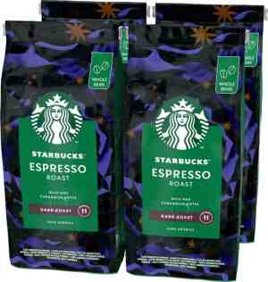 Foto: Starbucks espresso dark roast koffiebonen 4 zakken 450 gram