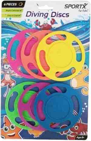 Foto: 12x gekleurde duikringen disks kunststof duikspeelgoed duiken