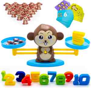 Foto: Monkey balance game sinterklaas speelgoed jongens meisjes ik leer rekenen 4 jaar 5 6 leren aap balansspel tellen cijfers voor 3 montessori