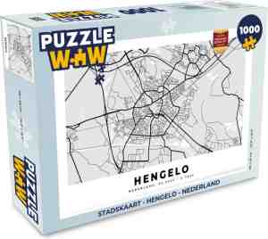 Foto: Puzzel stadskaart   hengelo   nederland   legpuzzel   puzzel 1000 stukjes volwassenen   plattegrond